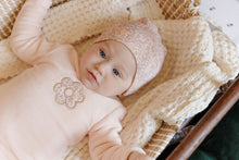Load image into Gallery viewer, Velour liberty floral footie and beanie - Pink floral
