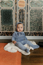 Load image into Gallery viewer, Velour bicycle collection footie and bonnet - Blue
