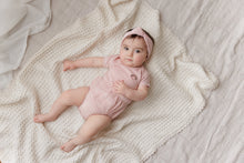 Load image into Gallery viewer, Metallic stripe romper - pink
