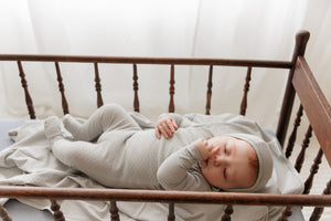 Pointelle star layette set - blue