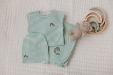 Load image into Gallery viewer, Metallic stripe collection layette set - blue
