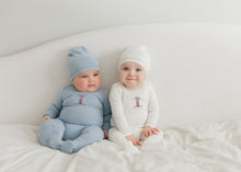 Load image into Gallery viewer, Cotton Crossstich Lighthouse Collection Layette Set - Blue
