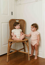 Load image into Gallery viewer, Embroidered collection romper - ivory/tulip
