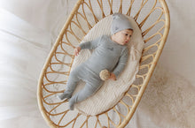 Load image into Gallery viewer, Velour stripe collection - layette set - Light blue
