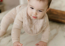 Load image into Gallery viewer, Vintage birds muslin bib - tan
