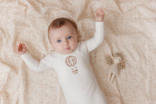 Load image into Gallery viewer, French terry hot air balloon collection footie and bonnet - Ivory/Pink
