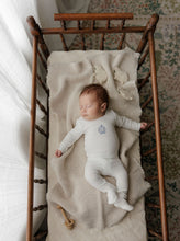Load image into Gallery viewer, Metallic Crest Collection - Ivory Boy - Footie + Hat
