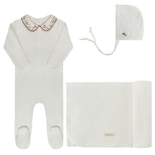 Load image into Gallery viewer, Floral Embroidered Collar Collection - Ivory Pink - Take Me Home Set
