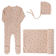 Load image into Gallery viewer, Pointelle bow print collection layette set - Pink/red
