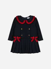 Load image into Gallery viewer, Navy dress with collar
