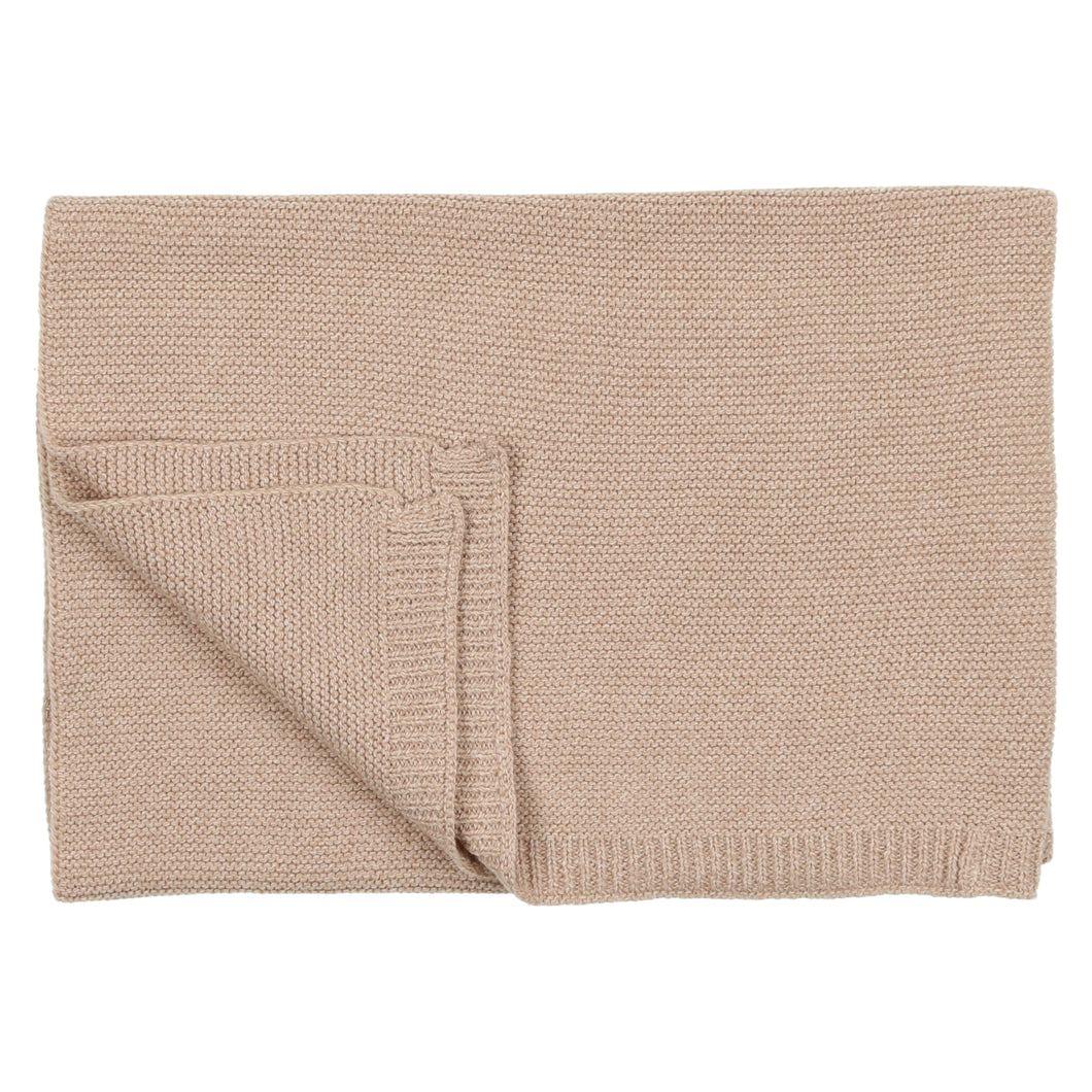Pearl knit blanket - oatmeal