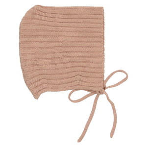 Knit bonnet - pink