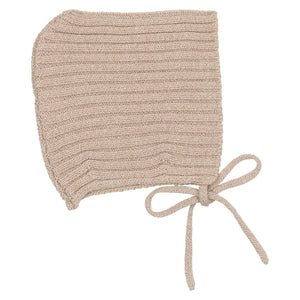 Knit bonnet - oatmeal