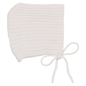 Knit bonnet - white