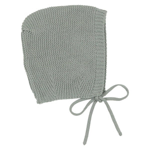 Pearl knit bonnet - powder blue