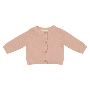 Pearl knit cardigan - old rose