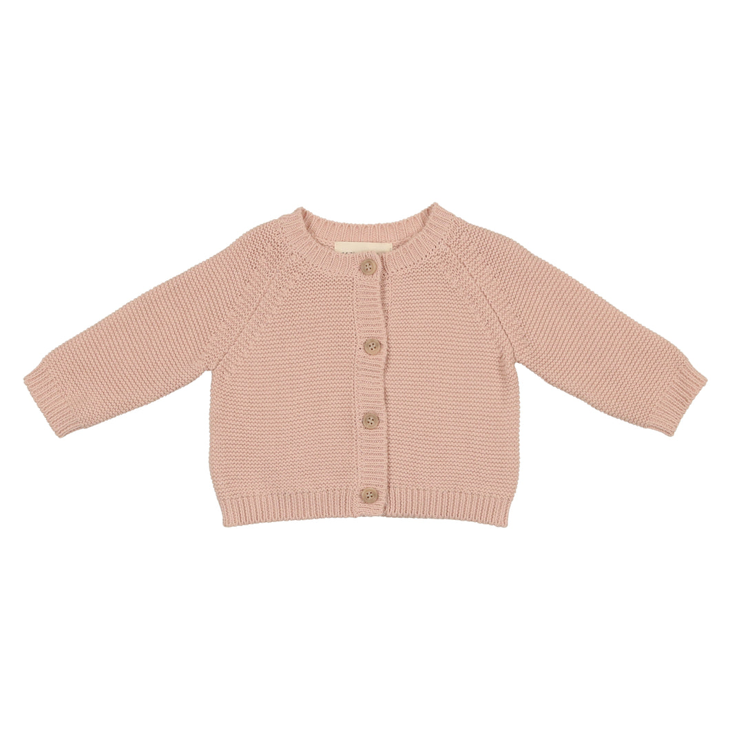 Pearl knit cardigan - old rose