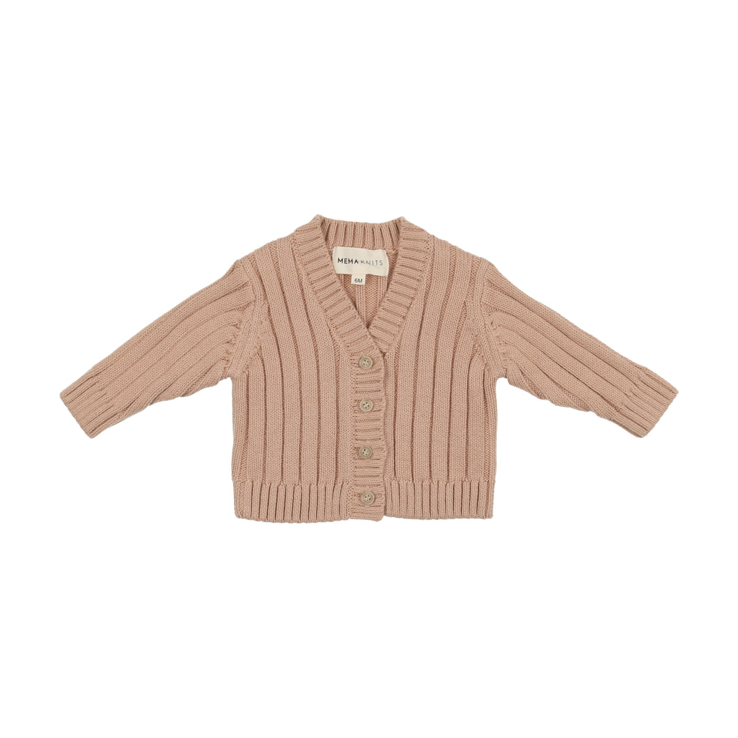 Ribbed cardigan - Pink