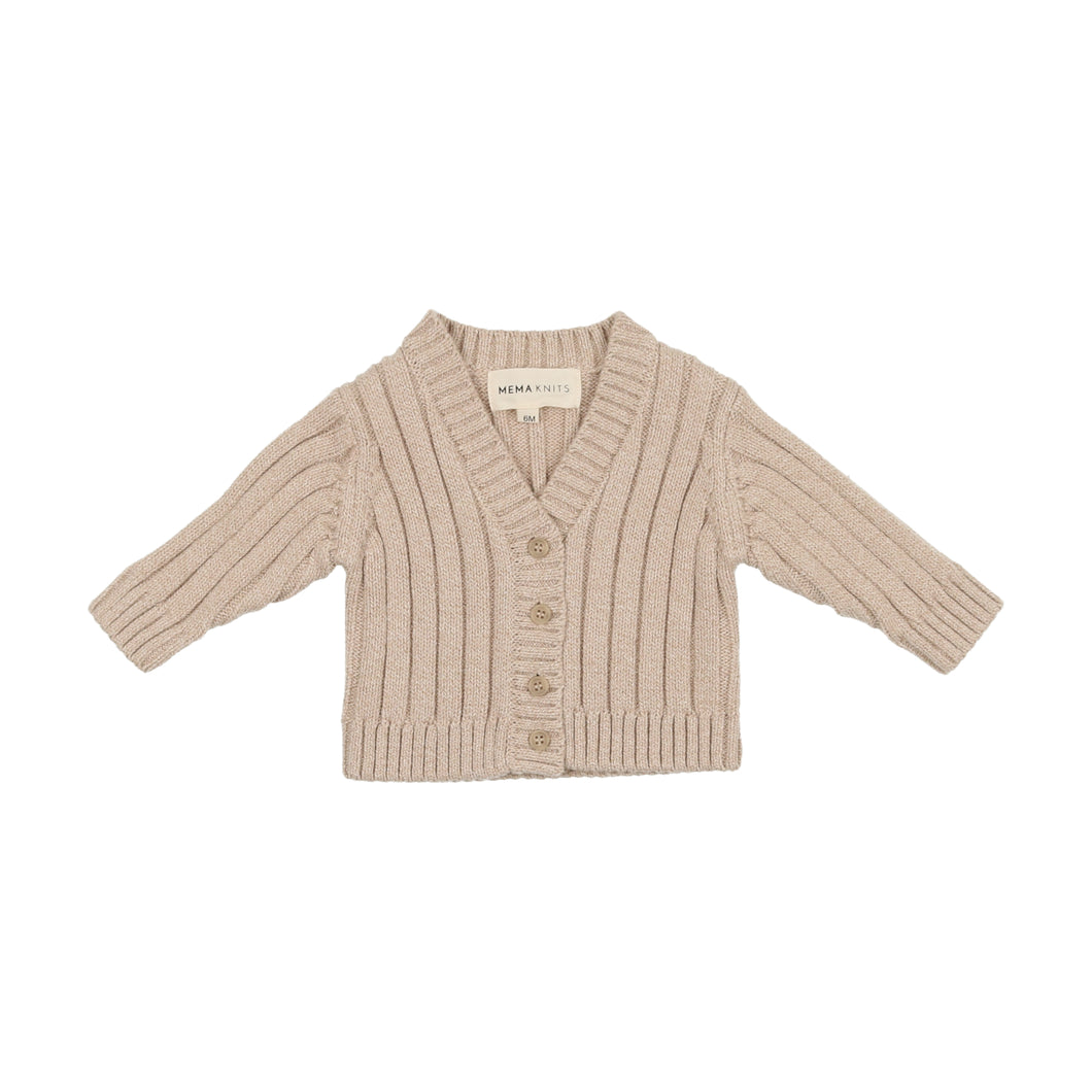 Ribbed cardigan - Oatmeal