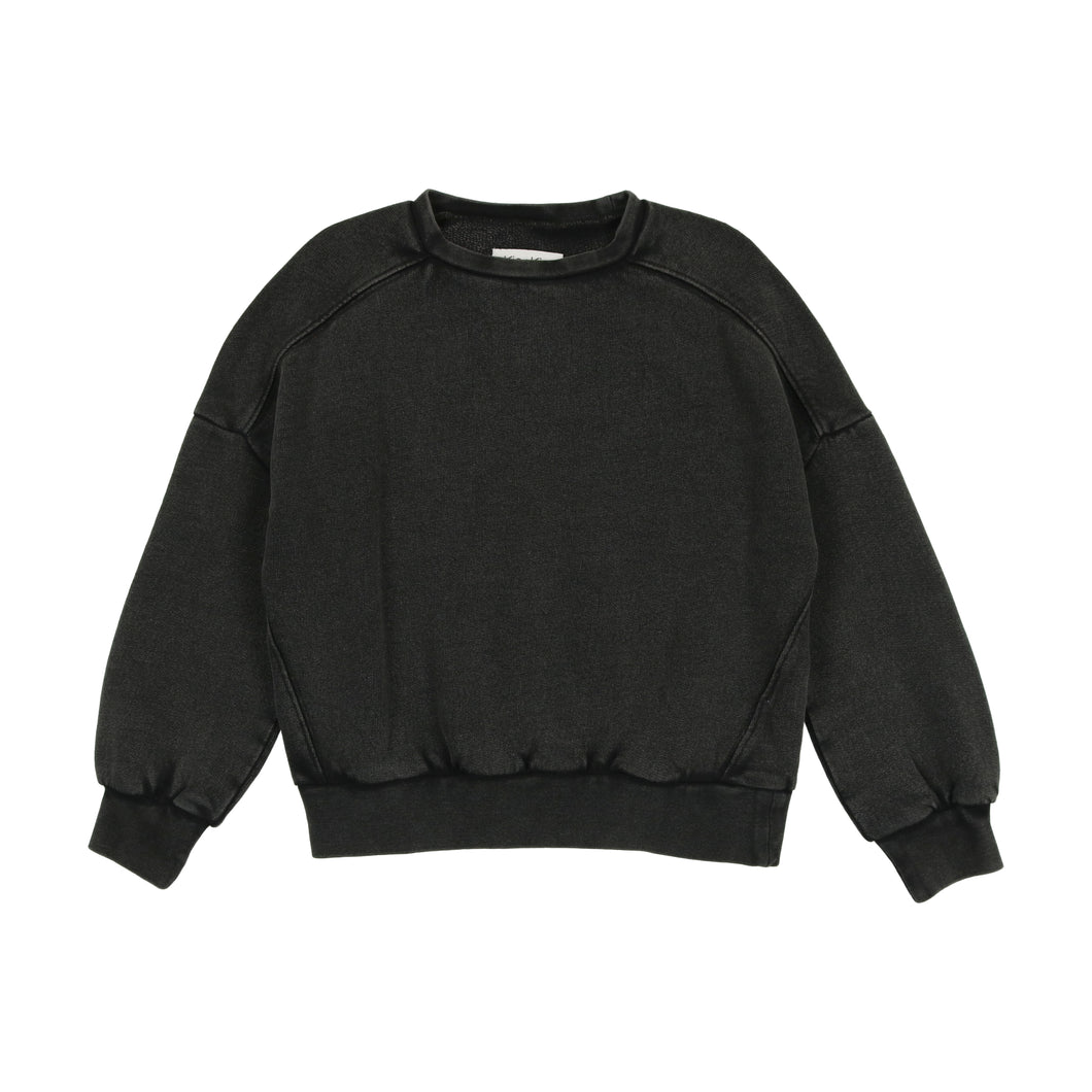 Denim dolman sweatshirt - Black wash