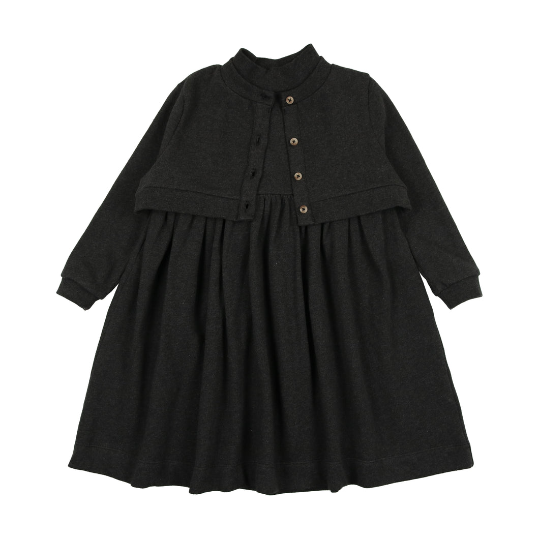 Cropped cardi dress - Black