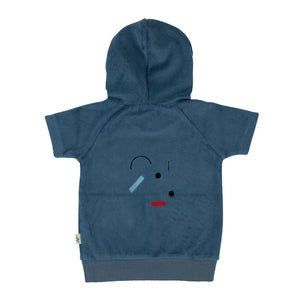 Terry shapes toddler hoodie top - blue