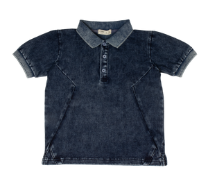Denim polo - Blue