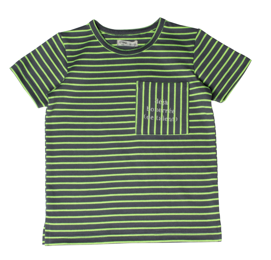 Neon stripe tee - Green