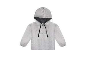Denim hoodie top - Grey