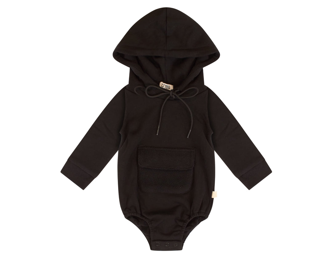 Sherpa combo romper - Black