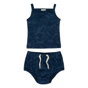 Rib girl set - Blue