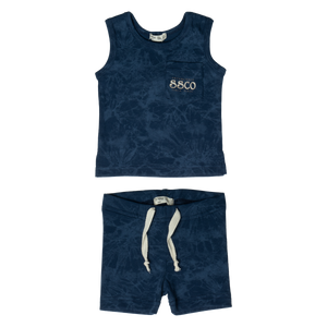 Rib boy set - Blue