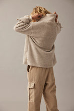 Load image into Gallery viewer, Soft mélange bamboo shirt jacket - Stone
