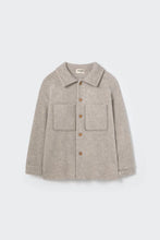 Load image into Gallery viewer, Soft mélange bamboo shirt jacket - Stone
