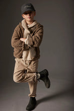 Load image into Gallery viewer, Mélange sherpa knit jacket - Taupe
