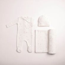 Load image into Gallery viewer, All things baby printed layette set - Chalk white girls
