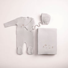 Load image into Gallery viewer, All things baby velour layette set - Dusty blue
