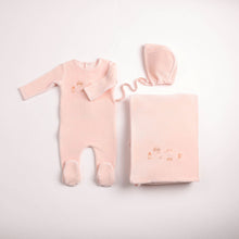 Load image into Gallery viewer, All things baby velour layette set - Sand pink
