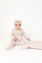 Load image into Gallery viewer, Alphastripes footie and beanie - girls print
