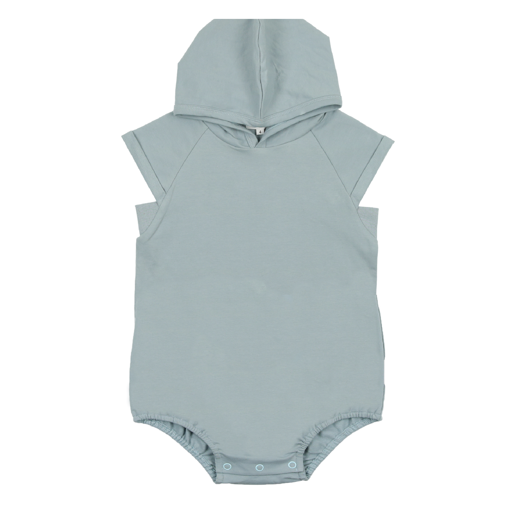 Scallop light blue boy romper
