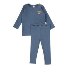 Load image into Gallery viewer, Bear applique 2 pc set - Slate
