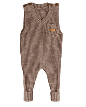 Load image into Gallery viewer, Pocket flap detail baby romper - Taupe BBK418
