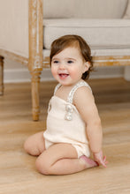 Load image into Gallery viewer, Organic ditsy romper - champagne pink
