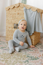 Load image into Gallery viewer, Stripe Collection - Ivory Blue - Footie + Beanie
