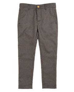 Plaid slim trousers - Taupe BTR410