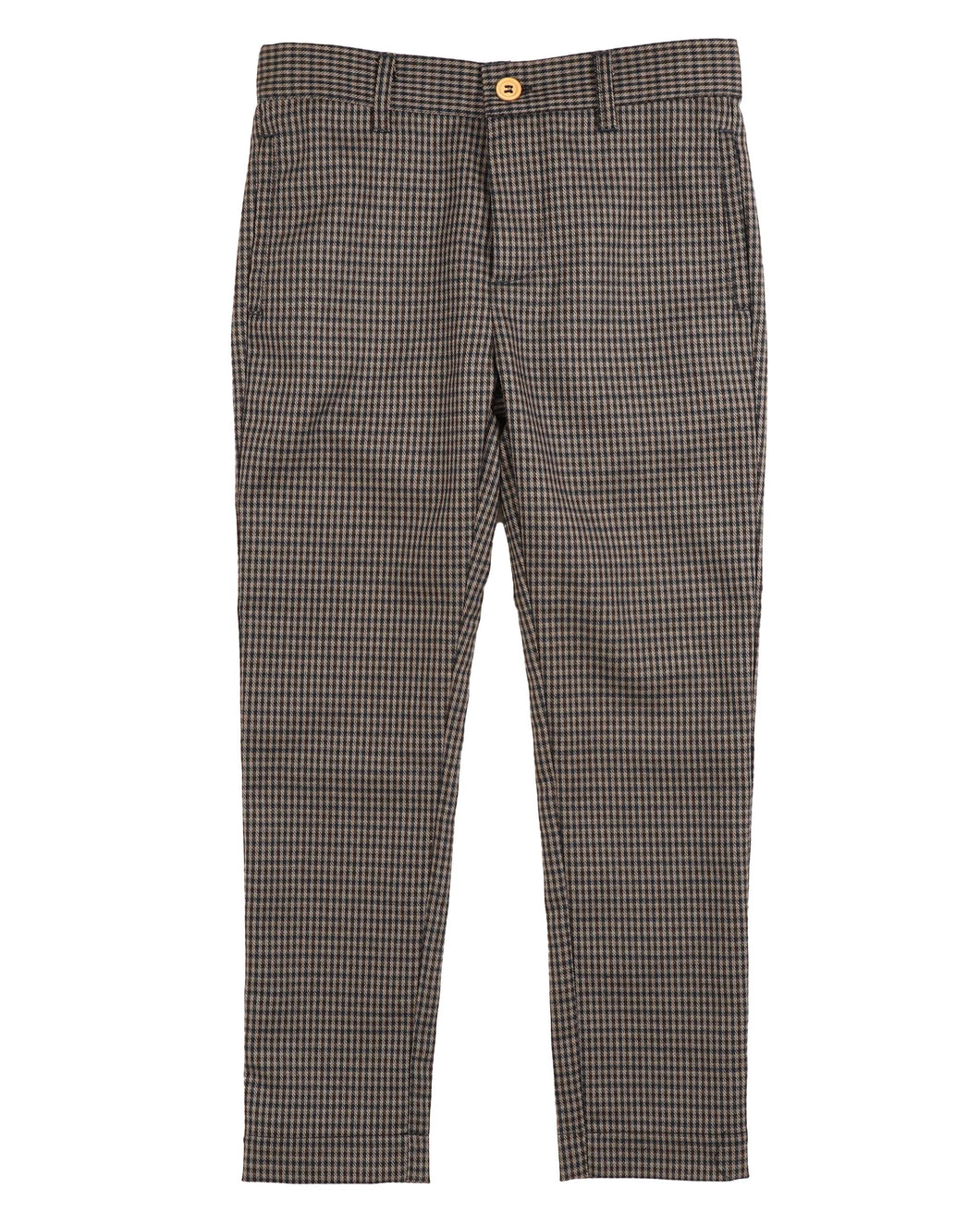 Plaid slim trousers - Taupe BTR410