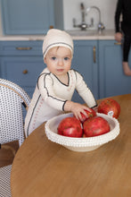 Load image into Gallery viewer, Basic B&amp;D contrast footie and beanie - buttermilk
