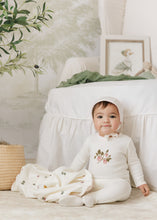 Load image into Gallery viewer, Berry Harvest Footie &amp; Hat Set - Ivory and pink
