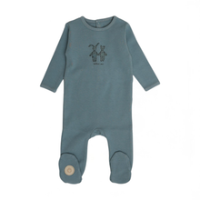 Load image into Gallery viewer, Best Friends Footie - Dusty Blue
