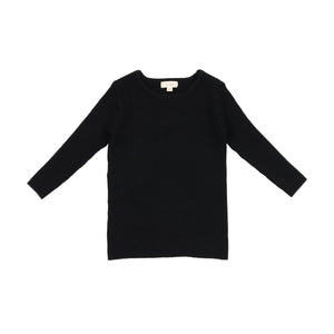 Knit crewneck sweater - black